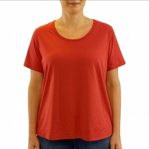 All In Motion Red Stretch Workout Top Sz Lg